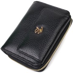 Стильний жіночий гаманець з місткою монетницею на блискавці з натуральної шкіри Tony Bellucci 22012 Чорний