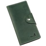 Бумажник унисекс из винтажной кожи SHVIGEL 16168 Зеленый фото
