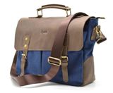 Чоловіча сумка-портфель шкіра + качка RK-3960-4lx від українського бренду TARWA Коричневий фото