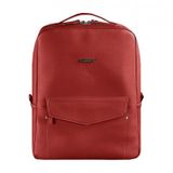Натуральный кожаный городской женский рюкзак на молнии Cooper красный Blanknote BN-BAG-19-red фото