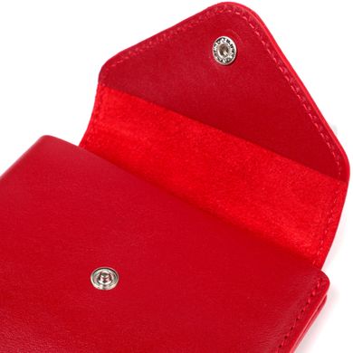 Женский кошелек из глянцевой натуральной кожи GRANDE PELLE 16808 Красный