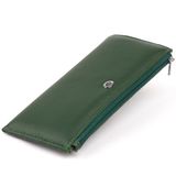 Горизонтальный тонкий кошелек из кожи унисекс ST Leather 19328 Зеленый фото
