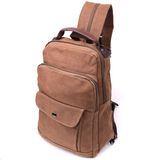 Зручний текстильний рюкзак з ущільненою спинкою та відділенням для планшета Vintage sale_15078 Коричневий фото