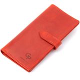 Шкіряне вінтажне жіноче портмоне GRANDE PELLE 11470 Червоний фото