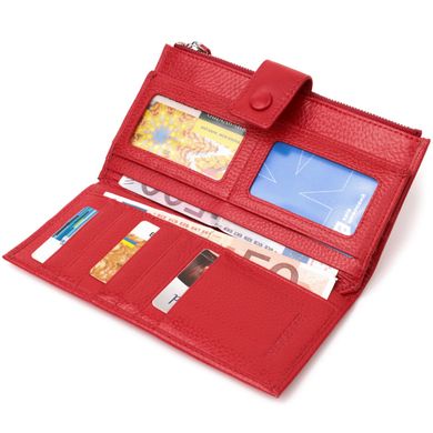 Женский вертикальный кошелек-клатч из натуральной кожи ST Leather 22536 Красный