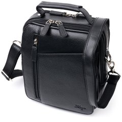 Стильна та практична чоловіча сумка KARYA 20899 шкіряна Чорний