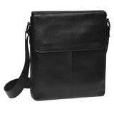 Чоловіча шкіряна сумка на плече Borsa Leather K18168-black фото