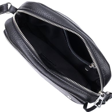 Зручна сумка жіноча крос-боді з натуральної шкіри GRANDE PELLE 11651 Чорна