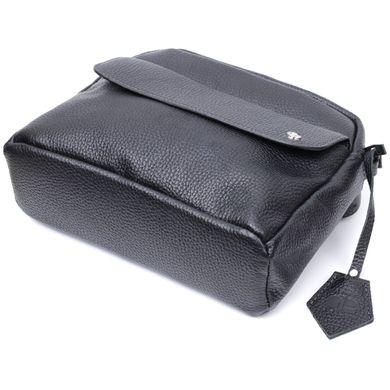 Зручна сумка жіноча крос-боді з натуральної шкіри GRANDE PELLE 11651 Чорна