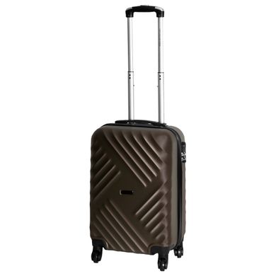 Чемодан пластиковый маленький Chicago 20" Vip Collection коричневая CGO.20.Brown