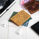 Дизайнерская кожаная обложка-органайзер для ID паспорта / карт, светло желтого цвета, коллекция "Buta Art"
