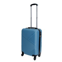 Пластиковый чемодан для ручной клади Miami Beach 18" Vip Collection голубая Miami.18.Blue