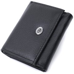 Небольшое женское портмоне с монетницей из натуральной кожи ST Leather 22730 Черный