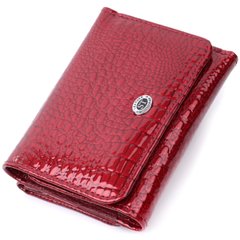 Стильный женский фактурный кошелек из натуральной кожи ST Leather 22731 Красный