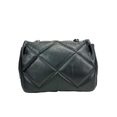Стьобана жіноча м'яка сумочка на ланцюгу Firenze Italy F-IT-98106A Чорний