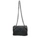 Стьобана жіноча м'яка сумочка на ланцюгу Firenze Italy F-IT-98106A Чорний