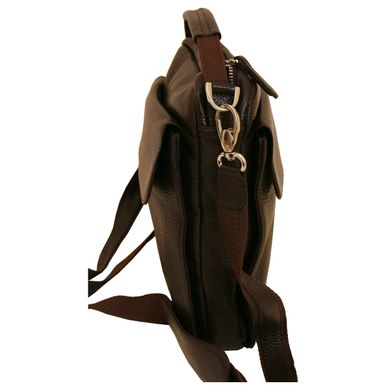 Мужская сумка из натуральной кожи 1444F Vip Collection, коричневая 1444.B.FLAT