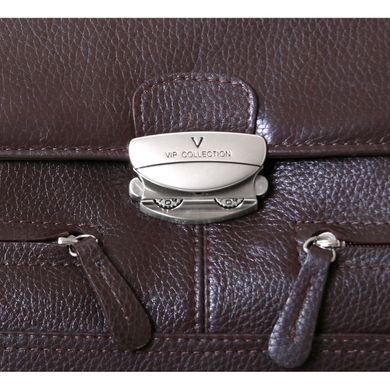 Портфель мужской из натуральной кожи 1229F Vip Collection, коричневый 1229.B.FLAT