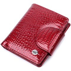 Лакированный кошелек для женщин среднего размера из натуральной кожи ST Leather 22685 Красный