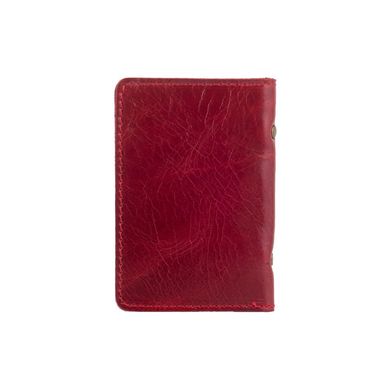 Шкіряна обкладинка-органайзер для ID паспорта та інших документів червоного кольору