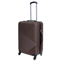 Пластиковый чемодан среднего размера Miami Beach 22" Vip Collection коричневая Miami.22.Coffee