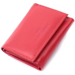 Маленький удобный кошелек с монетницей из натуральной кожи ST Leather 22741 Красный