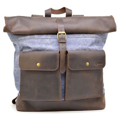 Міський рюкзак тканина канвас і шкіра RKj-3462-4lx TARWA Коричневий