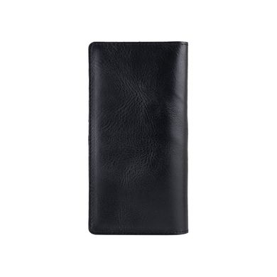 Оригінальний гаманець з глянцевою натуральної шкіри чорного кольору на 14 карт, колекція "Mehendi Classic"