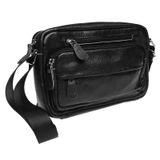 Мужская кожаная сумка через плечо Keizer K1010-black фото