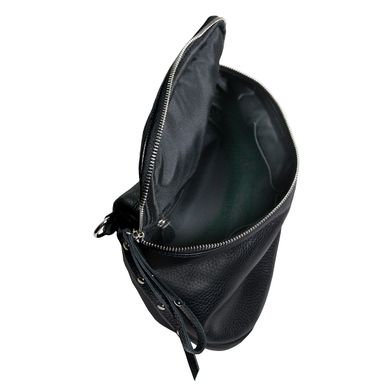 Женская сумка из натуральной кожи 1555F Vip Collection черная 1555.А.FLAT