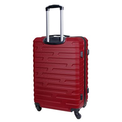 Большой пластиковый дорожный чемодан Costa Brava 26" Vip Collection бордовая Costa.26.Bordo