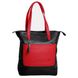 Женская сумка-шопер из натуральной кожи 1557F Vip Collection черно-красная 1557.AR.FLAT