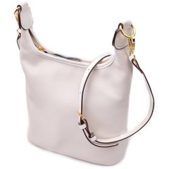 Удобная женская сумка на плечо из натуральной кожи Vintage 22628 Белая