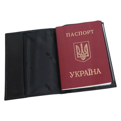 Кожаная обложка для документов 101F Vip Collection, черная 101.A.FLAT