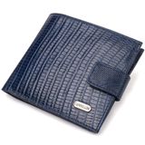 Мужской бумажник горизонтального формата из натуральной кожи с тиснением CANPELLINI 21767 Синий фото