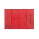 Червона дизайнерська шкіряна обкладинка для паспорта, колекція "World Map"