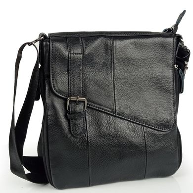 Сумка мужская кожаная черная Tiding Bag M35-1036A Черный