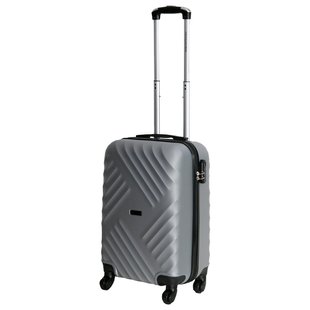 Пластиковый чемодан для ручной клади Chicago 18" Vip Collection серебро CGO.18.Silver