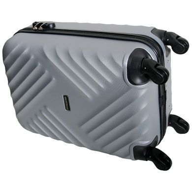 Пластиковый чемодан для ручной клади Chicago 18" Vip Collection серебро CGO.18.Silver
