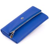 Клатч конверт с карманом для мобильного кожаный женский ST Leather 19268 Синий фото