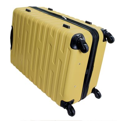 Большой пластиковый дорожный чемодан Costa Brava 26" Vip Collection желтая Costa.26.Yellow